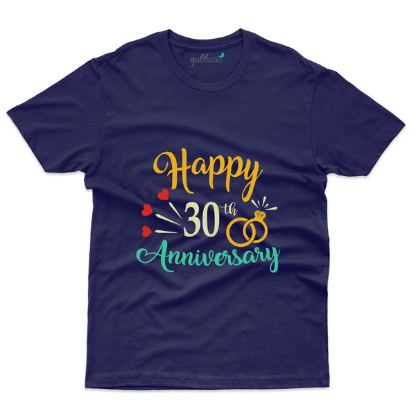 Happy 30th Anniversary T-Shirt - 30th Anniversary Collection - Gubbacci-India