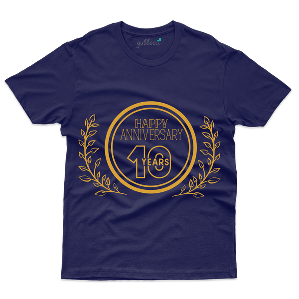Gubbacci Apparel T-shirt S Happy Anniversary 10 Years - 10th Marriage Anniversary Buy Happy Anniversary 10 Years - 10th Marriage Anniversary