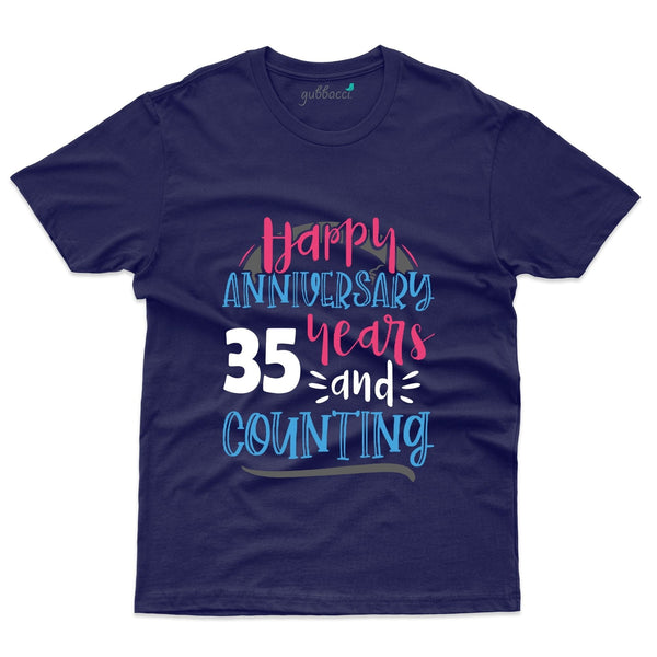 Happy Anniversary 35 Years And Counting T-Shirt - 35th Anniversary Collection - Gubbacci-India