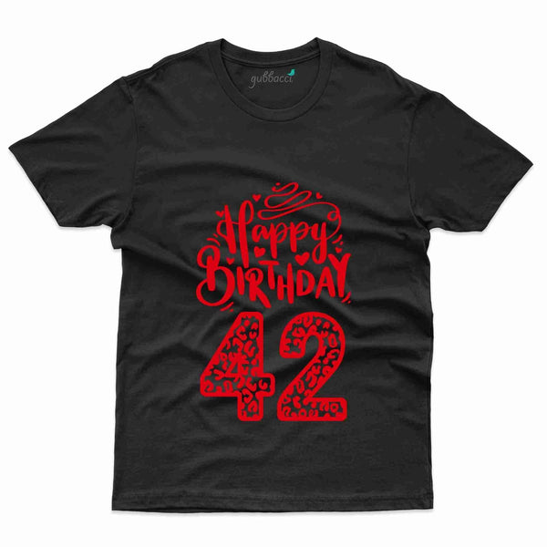 Happy Birthday 3 T-Shirt - 42nd  Birthday Collection - Gubbacci-India