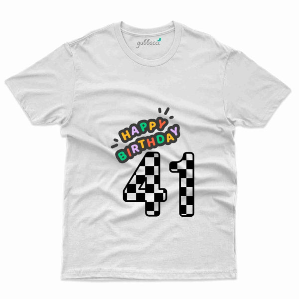 Happy Birthday 4 T-Shirt - 41th Birthday Collection - Gubbacci-India