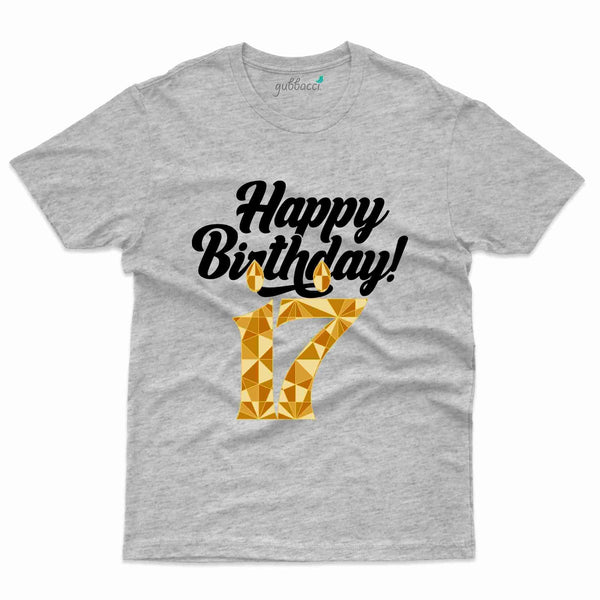 Happy Birthday 5 T-Shirt - 17th Birthday Collection - Gubbacci