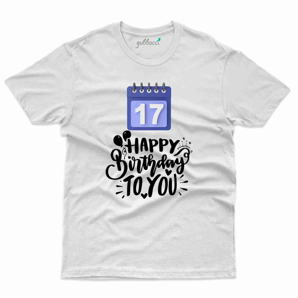 Happy Birthday 7 T-Shirt - 17th Birthday Collection - Gubbacci