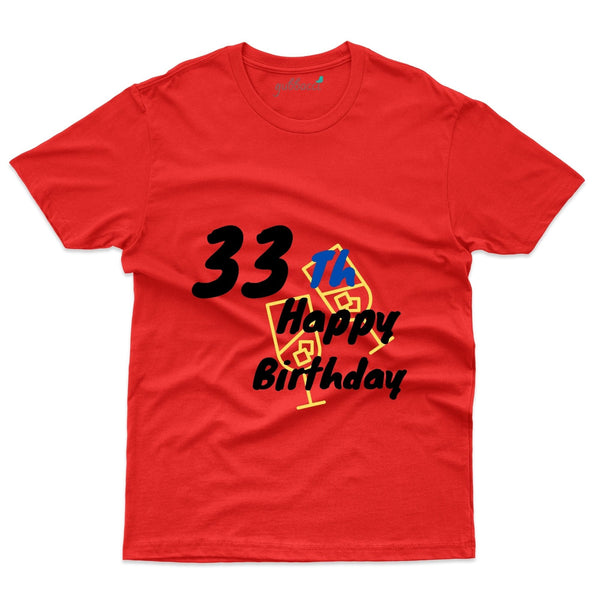 Happy Birthday T-Shirt - 33rd Birthday Collection - Gubbacci-India