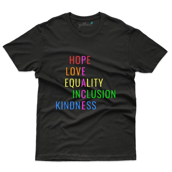 Hope Love Equaity  T-Shirts   - Gender Equality Collection - Gubbacci-India