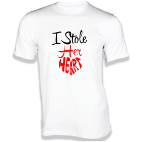 I Stole her Heart T-Shirt - Couple Design