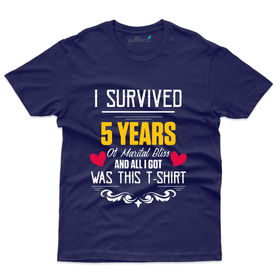 I Survived 5 Years T-Shirt - 5th Marriage Anniversary