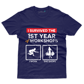 I Survived the First Year Workshops T-Shirt -1st Marriage Anniversary