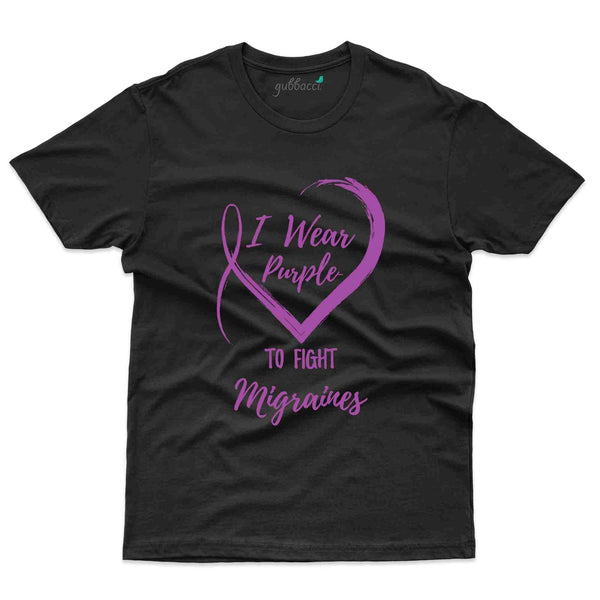 I Wear Purple T-Shirt- migraine Awareness Collection - Gubbacci
