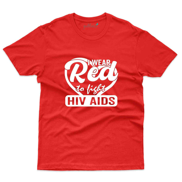 I wear Red 2 T-Shirt - HIV AIDS Collection - Gubbacci