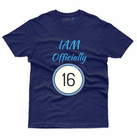 Iam Officially 16 T-Shirt - 16th Birthday Collection