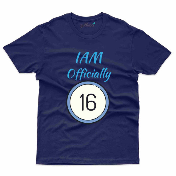 Iam Officially 16 T-Shirt - 16th Birthday Collection - Gubbacci
