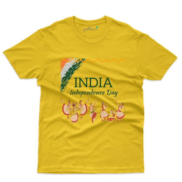 Gubbacci Apparel T-shirt Independence Day Dance T-shirt  - Independence day Collection Buy India Map T-shirt - Independence day Collection