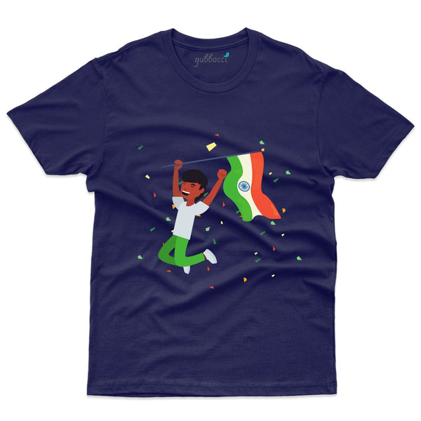 Gubbacci Apparel T-shirt XS Indian Flag Holding T-shirt - Independence day Collection