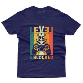 Level 25 Unlocked T-Shirt - 25th Birthday T-Shirt Collection