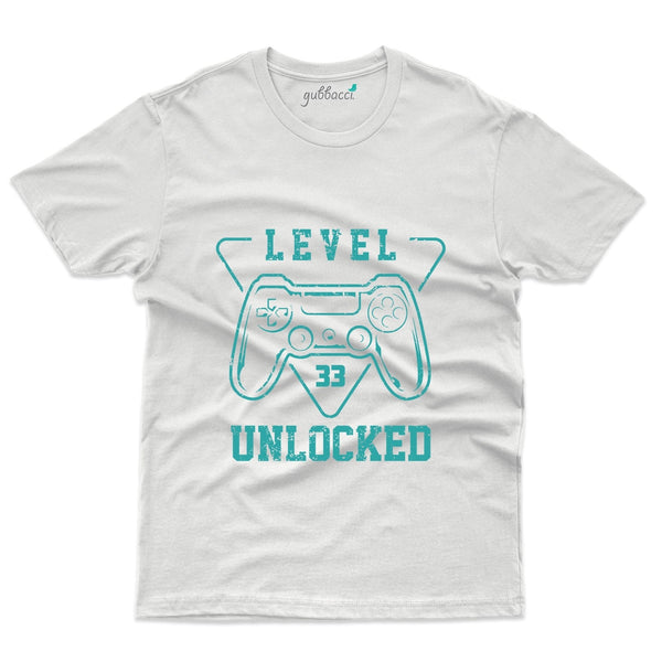Level 33 Unlocked 2 T-Shirt - 33rd Birthday Collection - Gubbacci-India