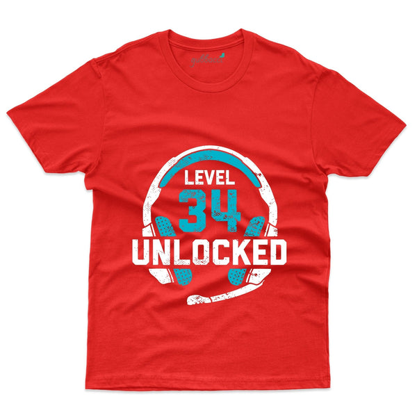 Level 34 Unlocked 8 T-Shirt - 34th Birthday Collection - Gubbacci-India
