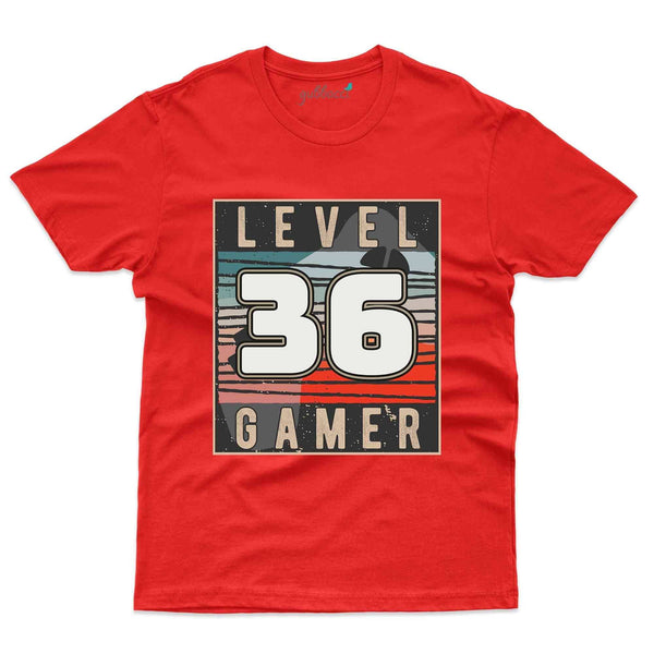 Level 36 Gamer T-Shirt - 36th Birthday Collection - Gubbacci-India