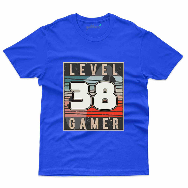 Level 38 Gamer T-Shirt - 38th Birthday Collection - Gubbacci-India