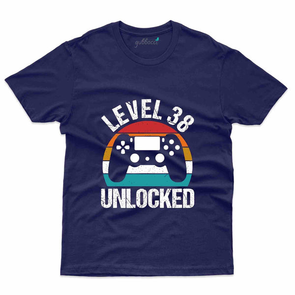 Level 38 Unlocked 3 T-Shirt - 38th Birthday Collection - Gubbacci-India