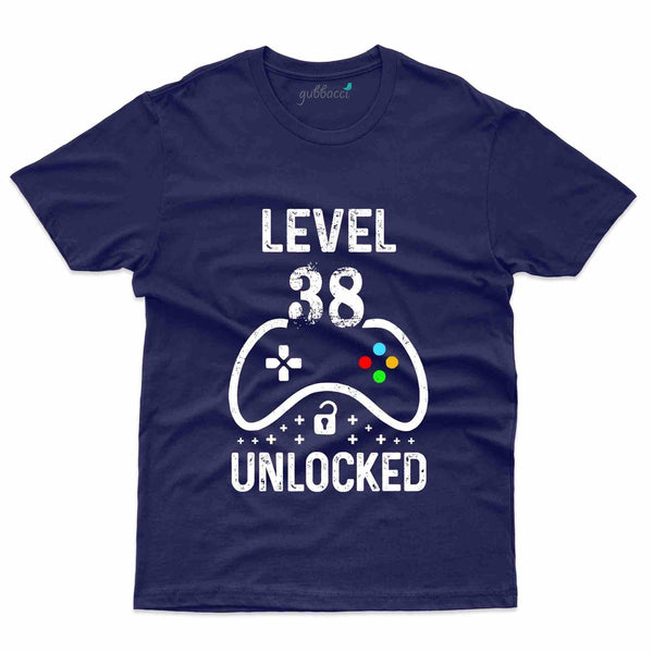 Level 38 Unlocked 5 T-Shirt - 38th Birthday Collection - Gubbacci-India