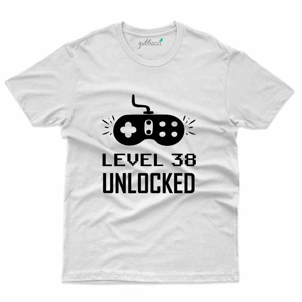 Level 38 Unlocked T-Shirt - 38th Birthday Collection - Gubbacci-India