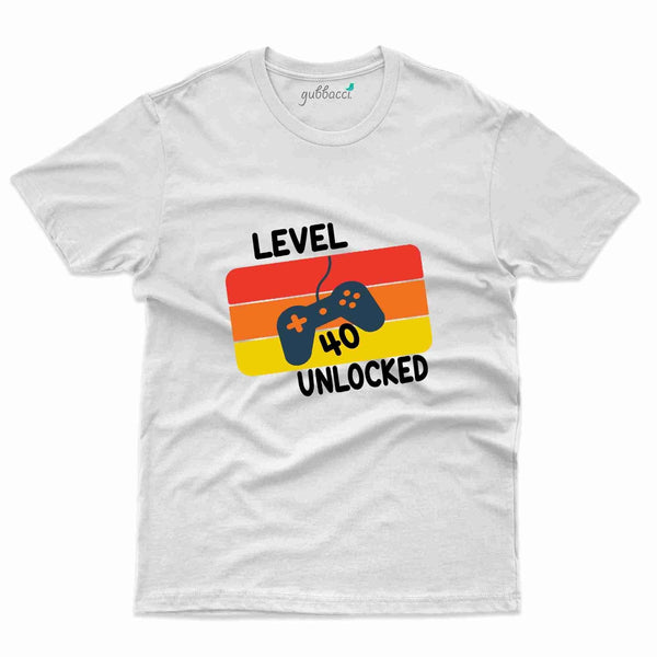Level 40 Unlocked 3 T-Shirt - 40th Birthday Collection - Gubbacci-India