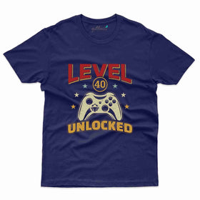 Level 40 Unlocked 5 T-Shirt - 40th Birthday Collection