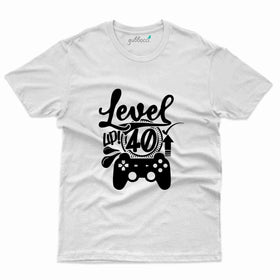 Level 40 Up T-Shirt - 40th Birthday T-Shirt Collection
