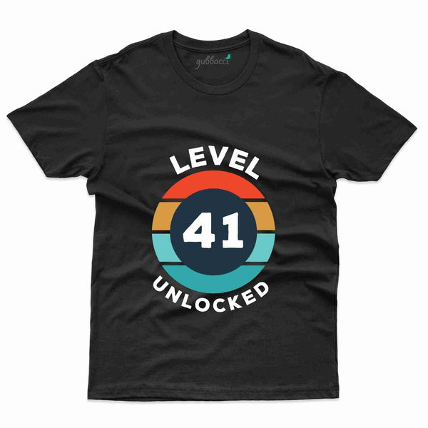 Level 41 Unlocked 4 T-Shirt - 41th Birthday Collection - Gubbacci-India