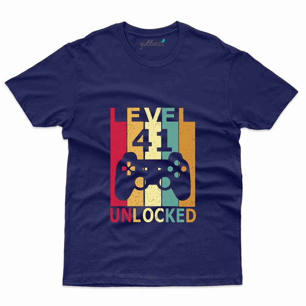 Level 41 Unlocked 6 T-Shirt - 41th Birthday Collection - Gubbacci-India