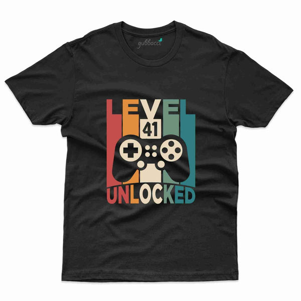 Level 41 Unlocked 7 T-Shirt - 41th Birthday Collection - Gubbacci-India