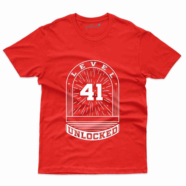 Level 41 Unlocked T-Shirt - 41th Birthday Collection - Gubbacci-India