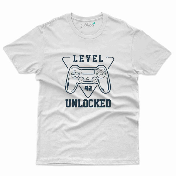 Level 42 Unlocked 2 T-Shirt - 42nd  Birthday Collection - Gubbacci-India
