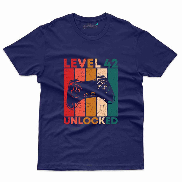 Level 42 Unlocked 3 T-Shirt - 42nd  Birthday Collection - Gubbacci-India