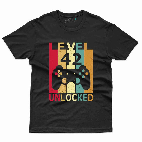 Level 42 Unlocked 4 T-Shirt - 42nd  Birthday Collection - Gubbacci-India