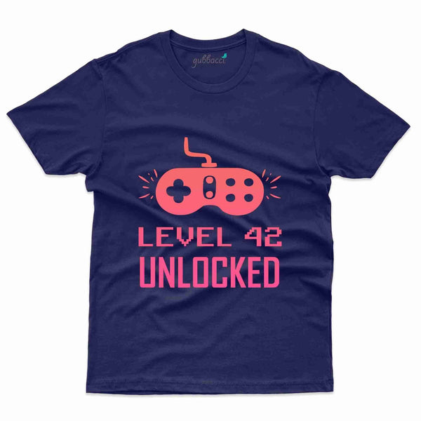Level 42 Unlocked 5 T-Shirt - 42nd  Birthday Collection - Gubbacci-India