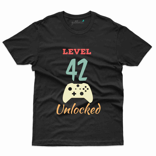 Level 42 Unlocked 6 T-Shirt - 42nd  Birthday Collection - Gubbacci-India