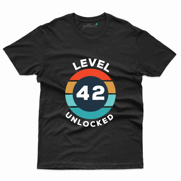 Level 42 Unlocked 7 T-Shirt - 42nd  Birthday Collection - Gubbacci-India