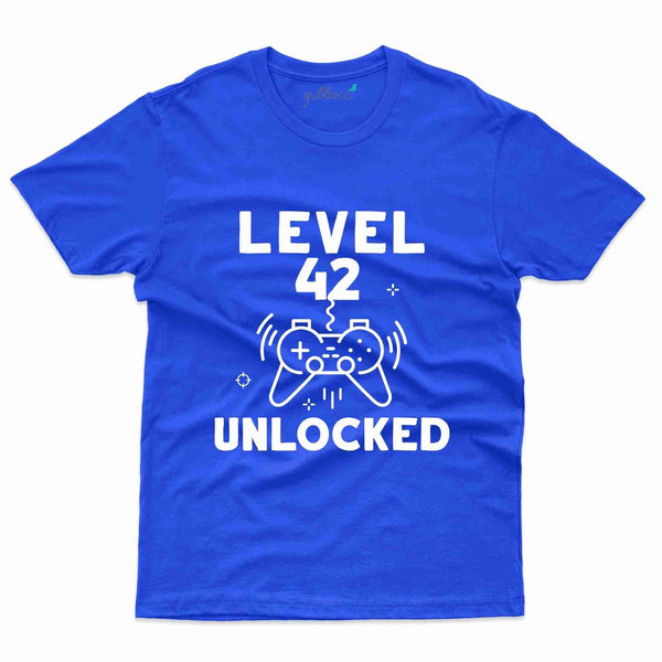 Level 42 Unlocked 8 T-Shirt - 42nd  Birthday Collection - Gubbacci-India