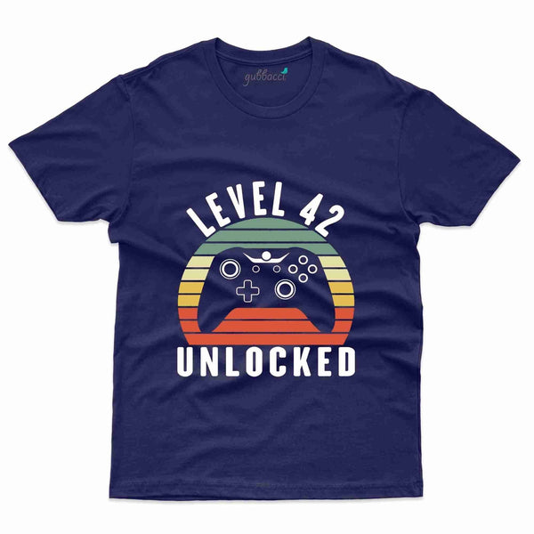 Level 42 Unlocked 9 T-Shirt - 42nd  Birthday Collection - Gubbacci-India