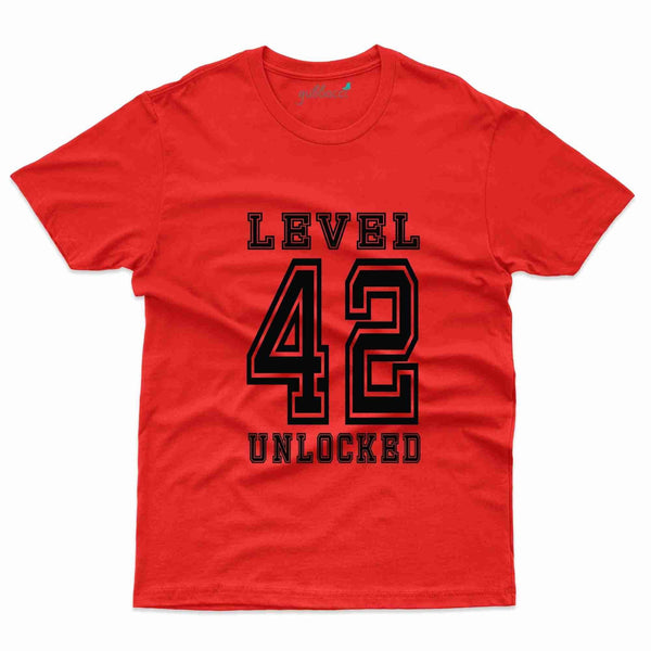 Level 42 Unlocked T-Shirt - 42nd  Birthday Collection - Gubbacci-India