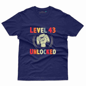 Level 43 Unlocked 2 T-Shirt - 43rd  Birthday Collection