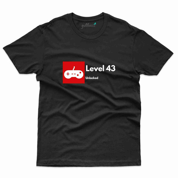 Level 43 Unlocked 3 T-Shirt - 43rd  Birthday Collection - Gubbacci-India