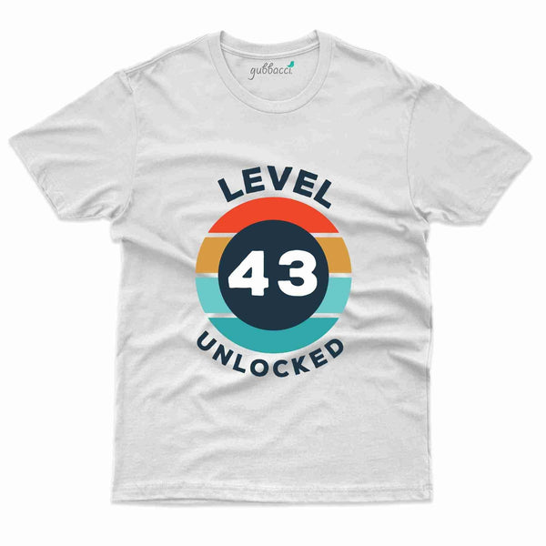 Level 43 Unlocked 4 T-Shirt - 43rd  Birthday Collection - Gubbacci-India