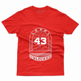 Level 43 Unlocked 6 T-Shirt - 43rd  Birthday Collection
