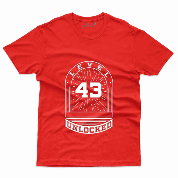 Level 43 Unlocked 6 T-Shirt - 43rd  Birthday Collection - Gubbacci-India