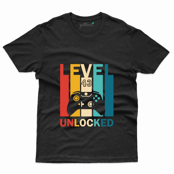 Level 43 Unlocked 7 T-Shirt - 43rd  Birthday Collection - Gubbacci-India