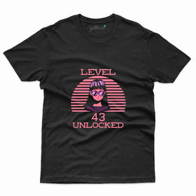 Level 43 Unlocked 8 T-Shirt - 43rd  Birthday Collection