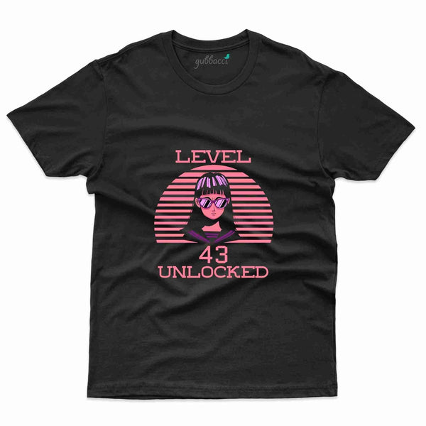 Level 43 Unlocked 8 T-Shirt - 43rd  Birthday Collection - Gubbacci-India